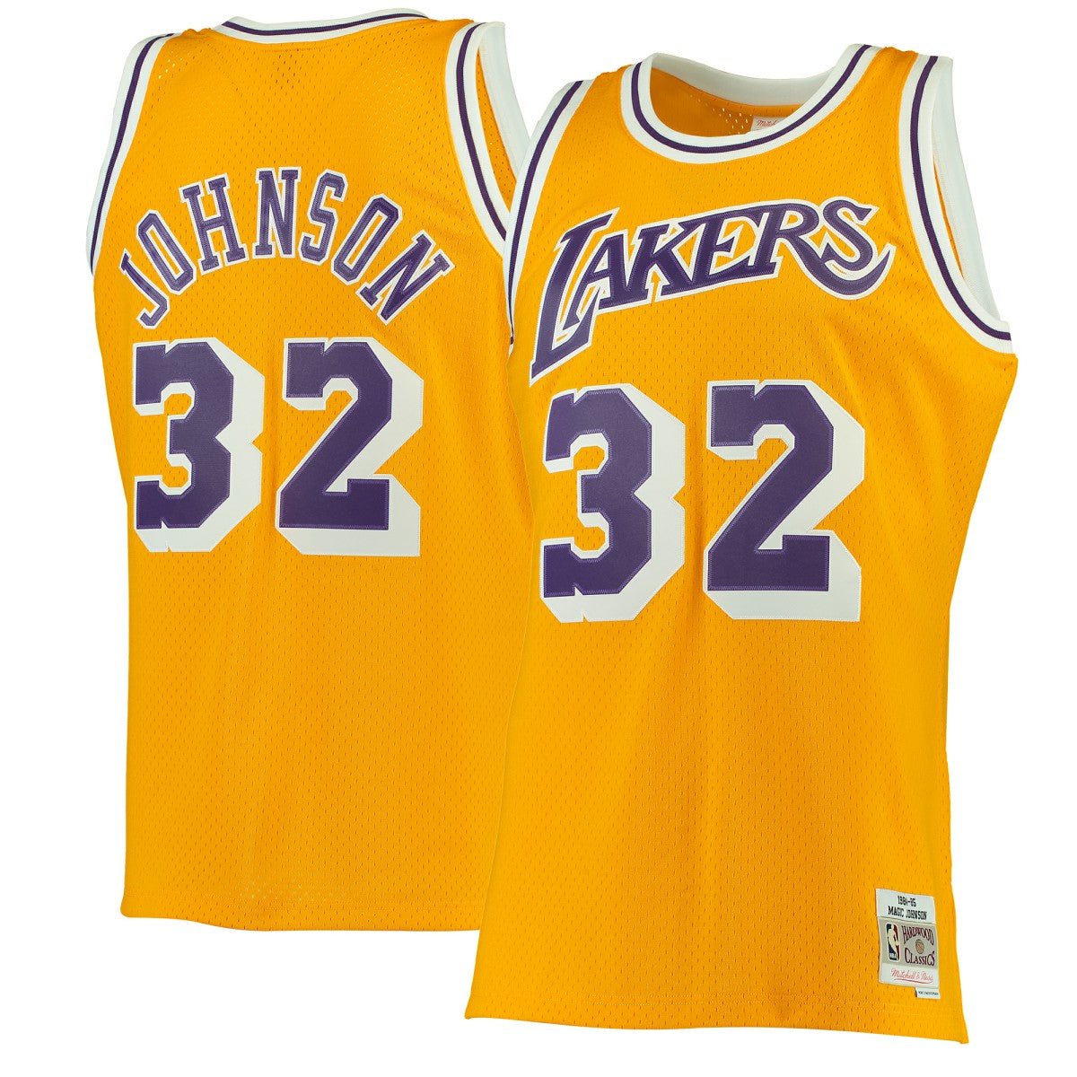 Gold Magic Johnson Los Angeles Lakers 1984/85 Hardwood Classics Swingman Jersey | NBA