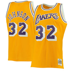 Gold Magic Johnson Los Angeles Lakers 1984/85 Hardwood Classics Swingman Jersey | NBA