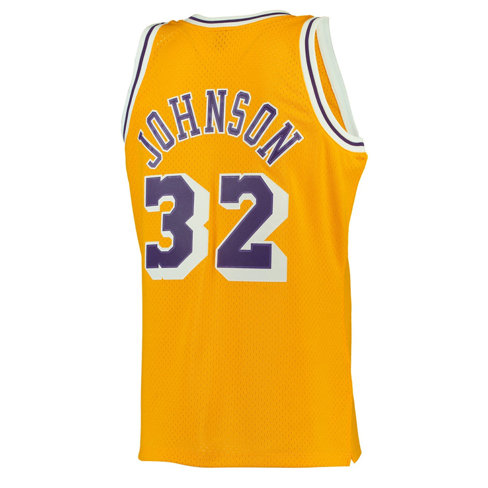 Gold Magic Johnson Los Angeles Lakers 1984/85 Hardwood Classics Swingman Jersey | NBA