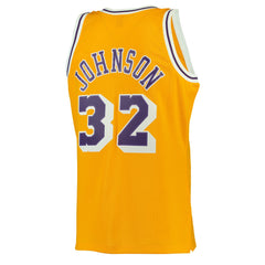 Gold Magic Johnson Los Angeles Lakers 1984/85 Hardwood Classics Swingman Jersey | NBA