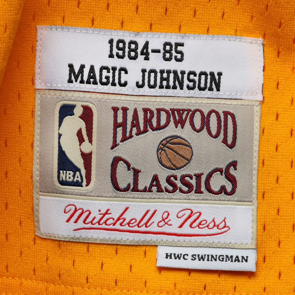 Gold Magic Johnson Los Angeles Lakers 1984/85 Hardwood Classics Swingman Jersey | NBA