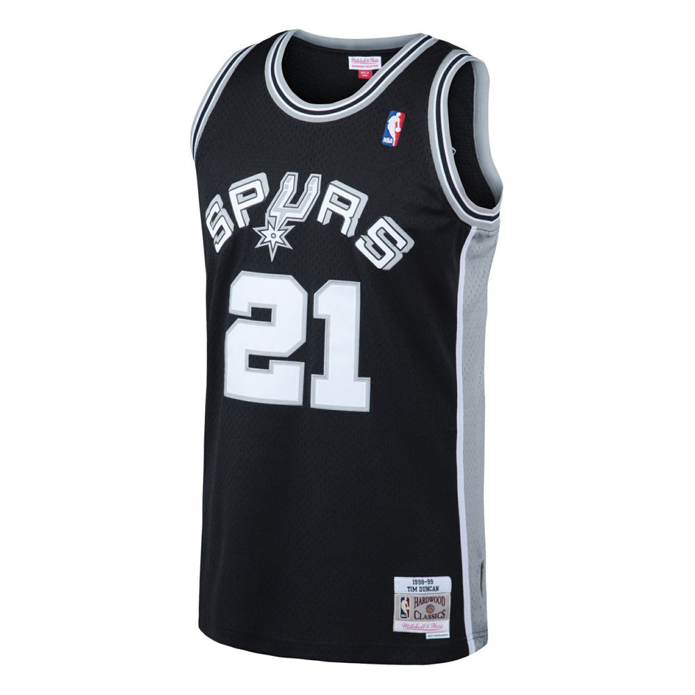 Black Tim Duncan San Antonio Spurs 1998/99 Hardwood Classics Swingman Jersey | NBA