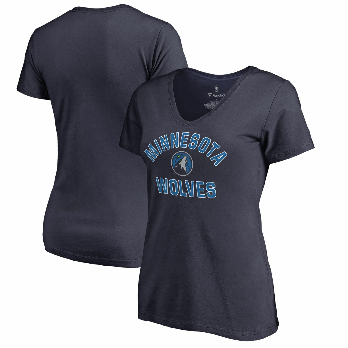 Navy Minnesota Timberwolves Women's Overtime V-Neck T-Shirt | NBA