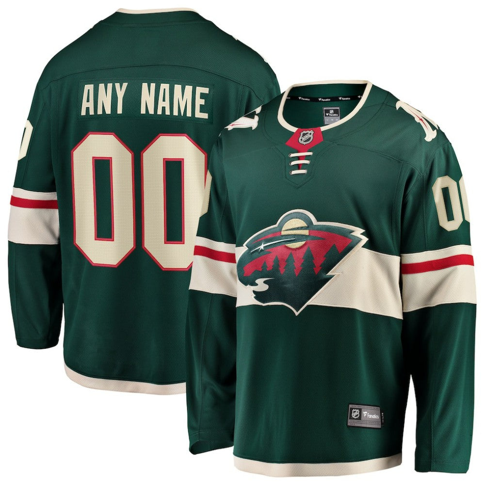 Minnesota Wild Fanatics Home Breakaway Custom Jersey -  NHL Jerseys