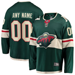 Minnesota Wild Fanatics Home Breakaway Custom Jersey -  NHL Jerseys