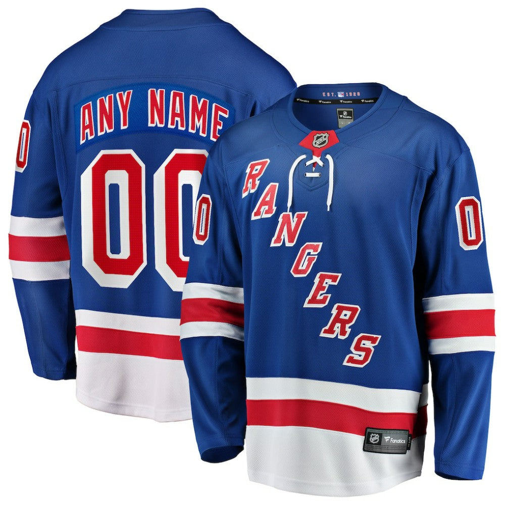 New York Rangers Fanatics Home Breakaway Custom Jersey -  NHL Jerseys