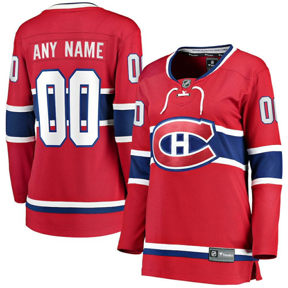 Montreal Canadiens Fanatics Women's Home Breakaway Custom Jersey -  NHL Jerseys
