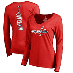 Alexander Ovechkin Washington Capitals Women's Backer V-Neck Long Sleeve T-Shirt -  NHL T-shirts
