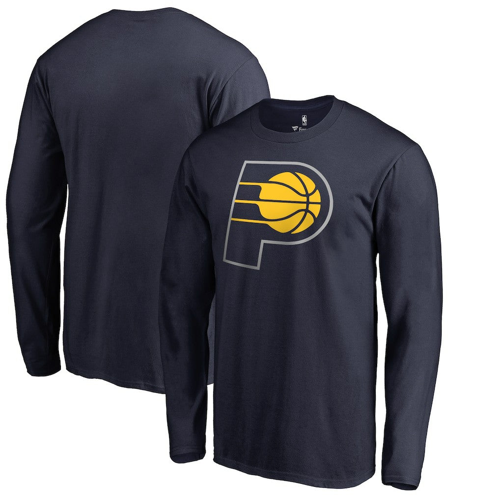 Navy Indiana Pacers Primary Logo Long Sleeve T-Shirt | NBA