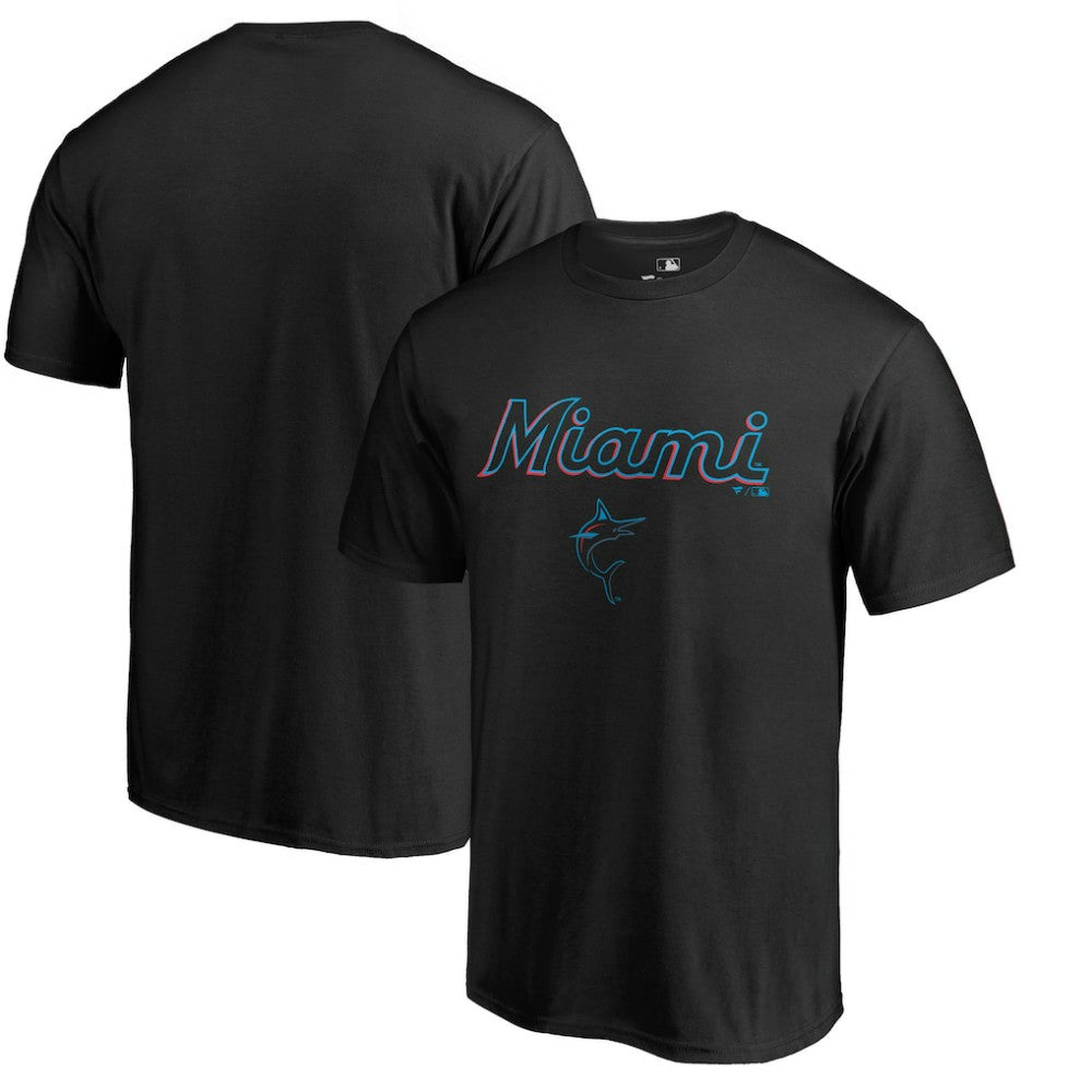 Miami Marlins Team Lockup T-Shirt - MLB T-shirts
