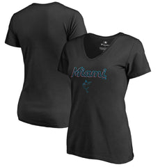 Miami Marlins Women's Team Lockup T-Shirt - MLB T-shirts