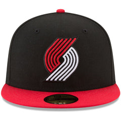 Black/Red Portland Trail Blazers Team Color 2-Tone 59FIFTY Fitted Hat | NBA