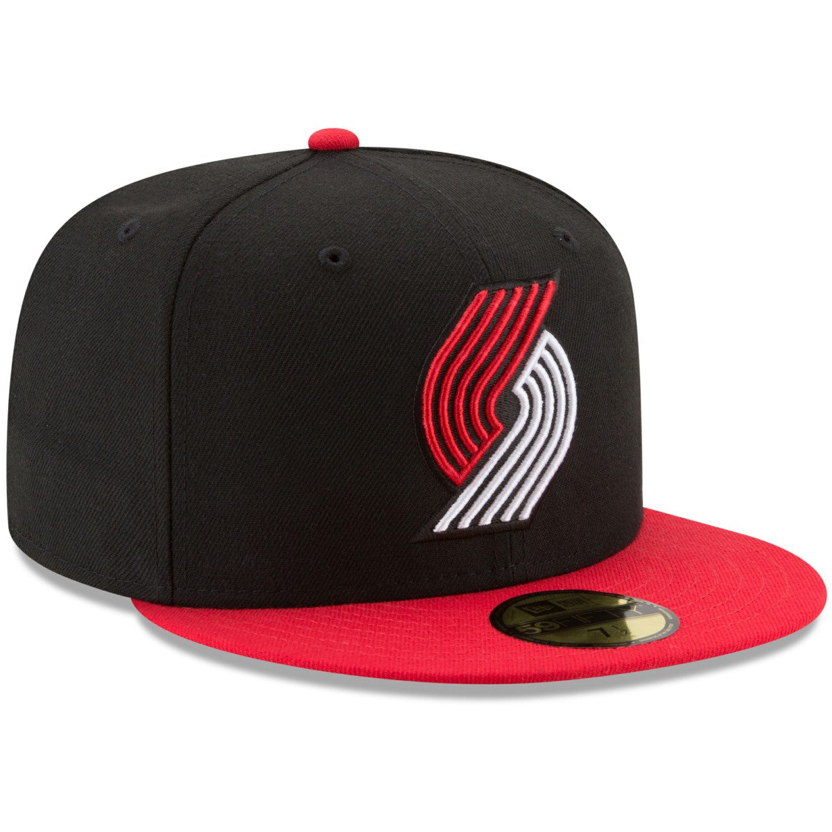 Black/Red Portland Trail Blazers Team Color 2-Tone 59FIFTY Fitted Hat | NBA