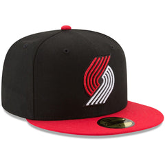 Black/Red Portland Trail Blazers Team Color 2-Tone 59FIFTY Fitted Hat | NBA