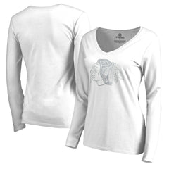 Chicago Blackhawks Women's White Out Long Sleeve T-Shirt -  NHL T-shirts