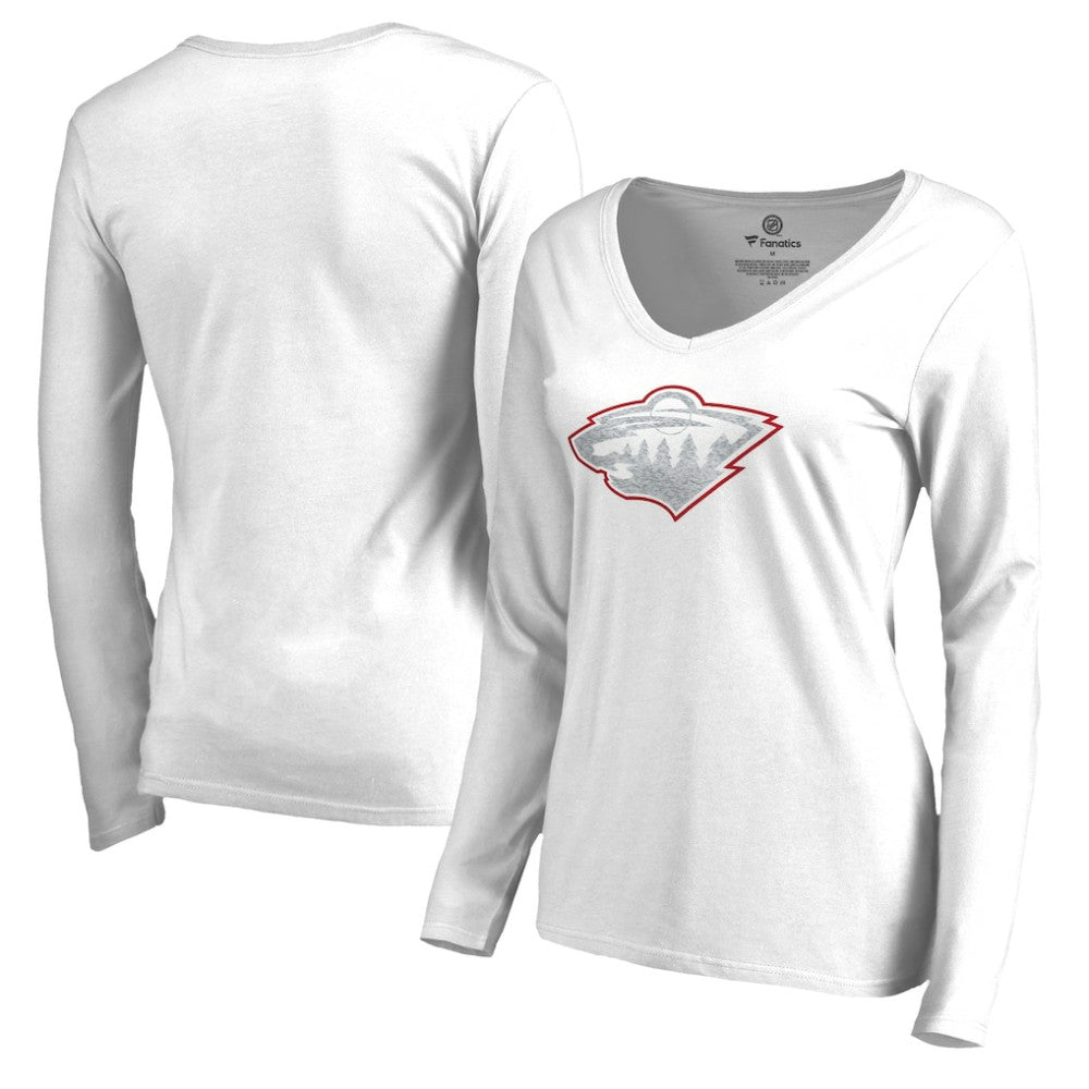 Minnesota Wild Women's White Out Long Sleeve T-Shirt -  NHL T-shirts