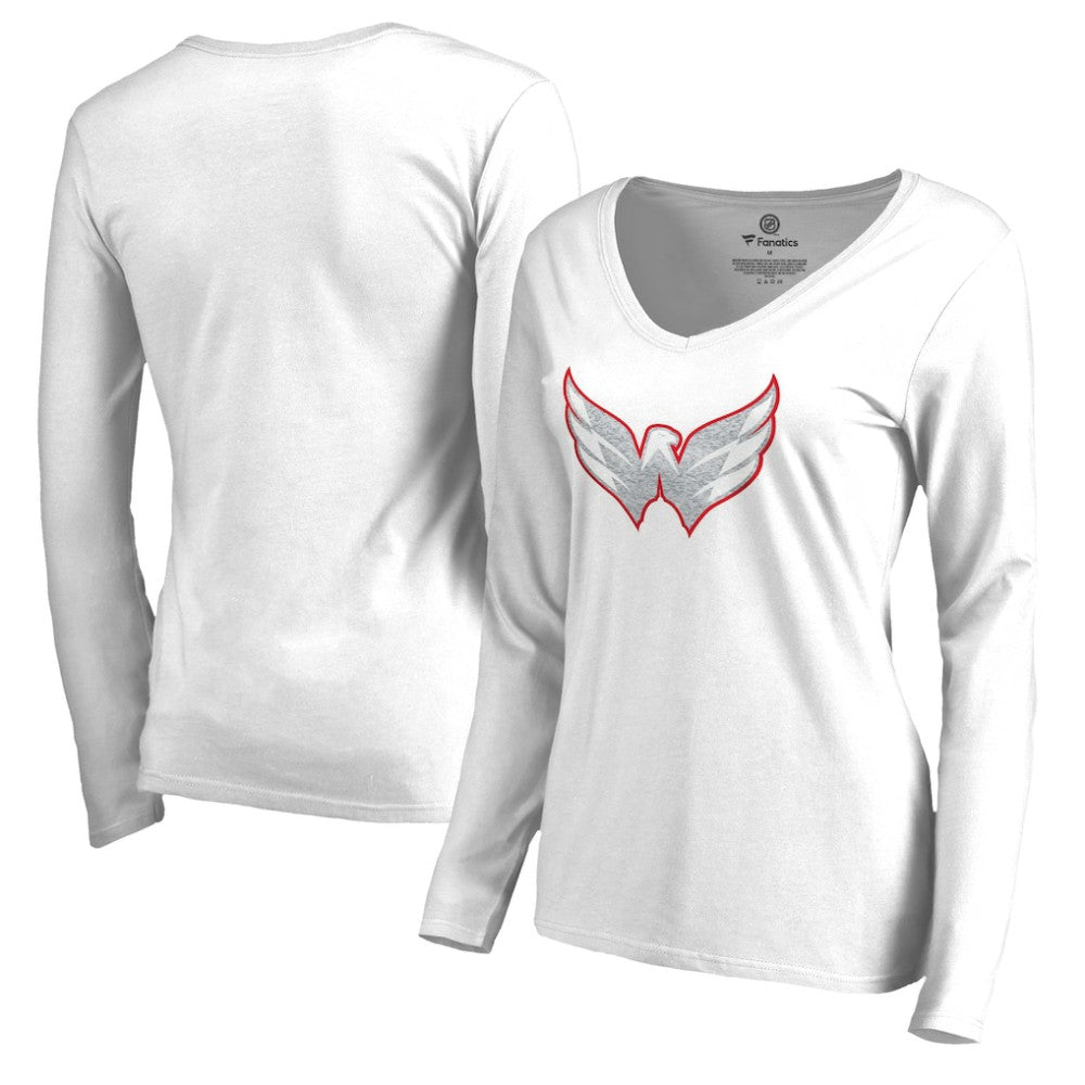 Washington Capitals Women's White Out Long Sleeve T-Shirt -  NHL T-shirts