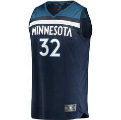Icon Edition Karl-Anthony Towns Minnesota Timberwolves Fast Break Replica Jersey Navy | NBA