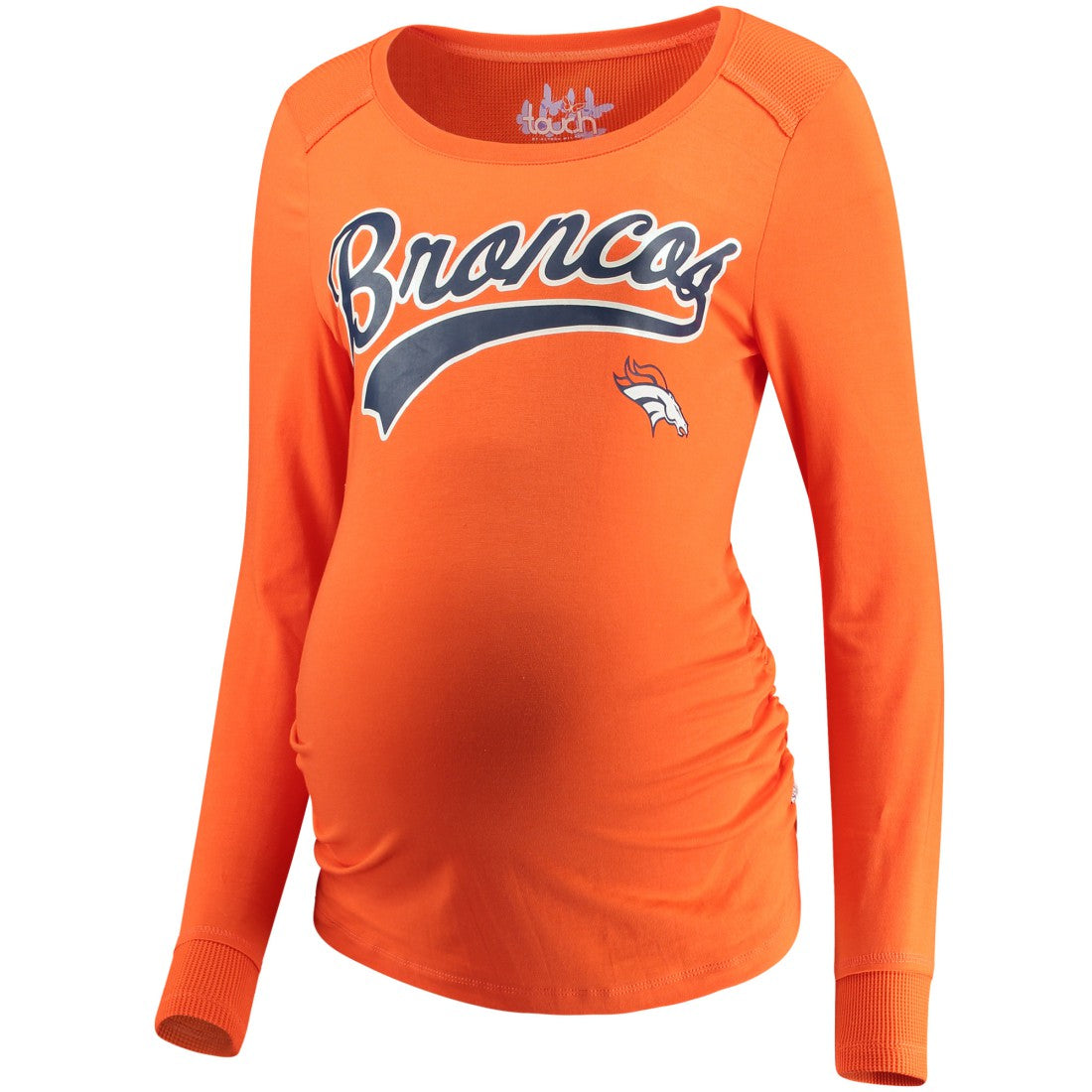 Denver Broncos Touch Women's Maternity Yardline Tri-Blend Top | NFL US