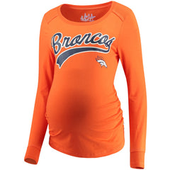 Denver Broncos Touch Women's Maternity Yardline Tri-Blend Top | NFL US