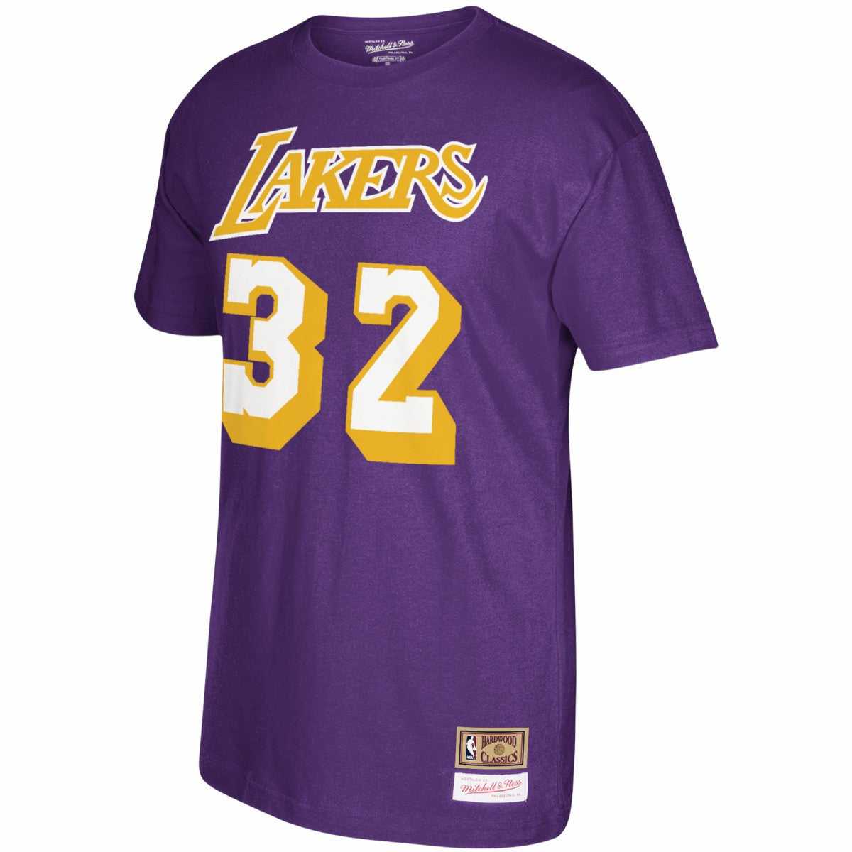 Purple Magic Johnson Los Angeles Lakers Hardwood Classics Name & Number T-Shirt | NBA