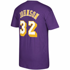 Purple Magic Johnson Los Angeles Lakers Hardwood Classics Name & Number T-Shirt | NBA