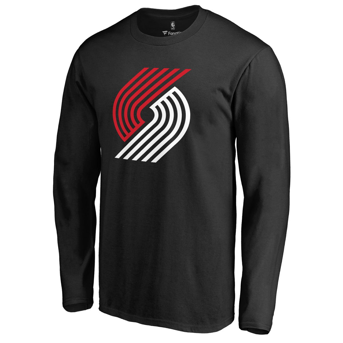 Black Portland Trail Blazers Fresh Primary Logo Long Sleeve T-Shirt | NBA