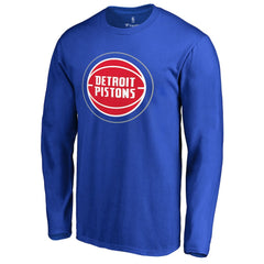 Royal Detroit Pistons Primary Logo 2 Long Sleeve T-Shirt sale | NBA
