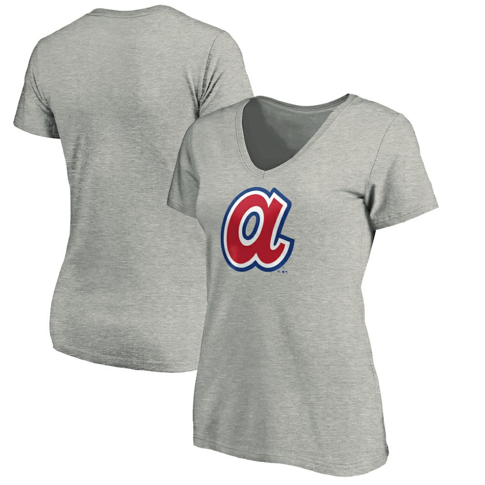 Atlanta Braves Women's Forbes V-Neck T-Shirt - MLB T-shirts