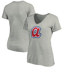 Atlanta Braves Women's Forbes V-Neck T-Shirt - MLB T-shirts