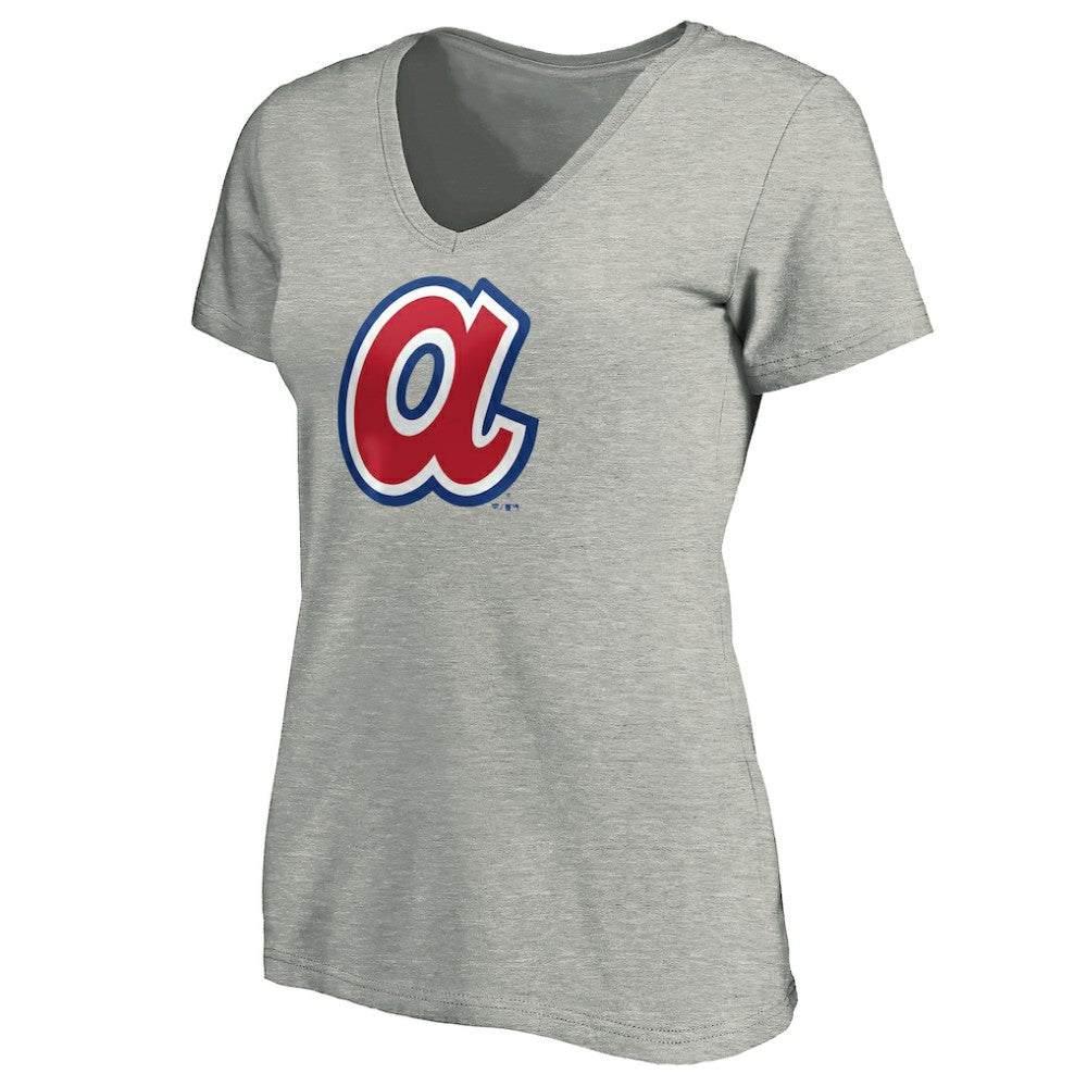 Atlanta Braves Women's Forbes V-Neck T-Shirt - MLB T-shirts