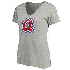 Atlanta Braves Women's Forbes V-Neck T-Shirt - MLB T-shirts
