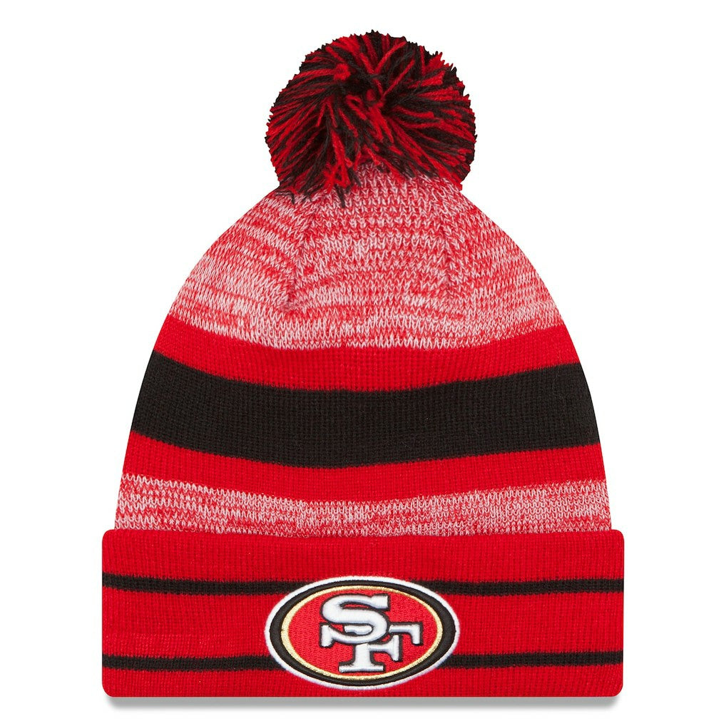 San Francisco 49ers Team Logo Cuffed Knit Hat with Pom | NFL Outlet