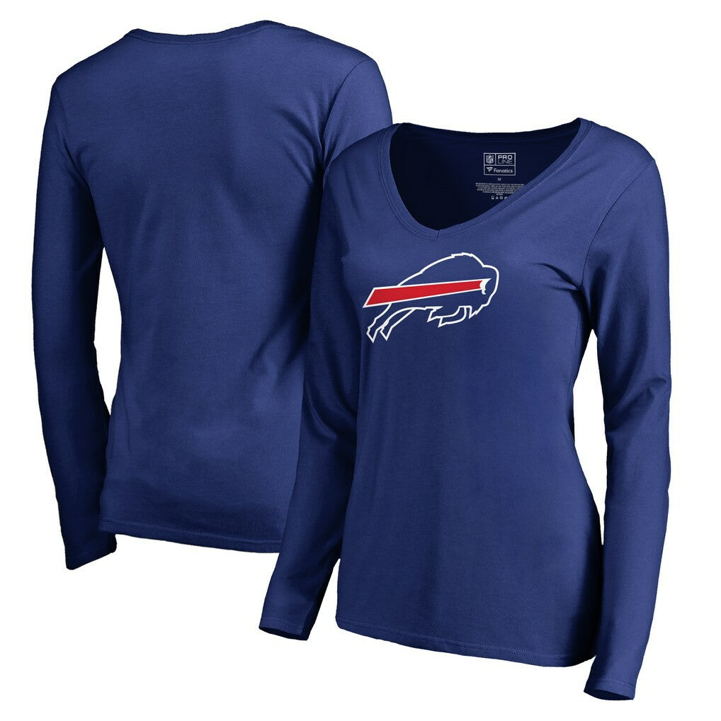 Buffalo Bills Women's Primary Logo V-Neck Long-Sleeve T-Shirt | NFL New