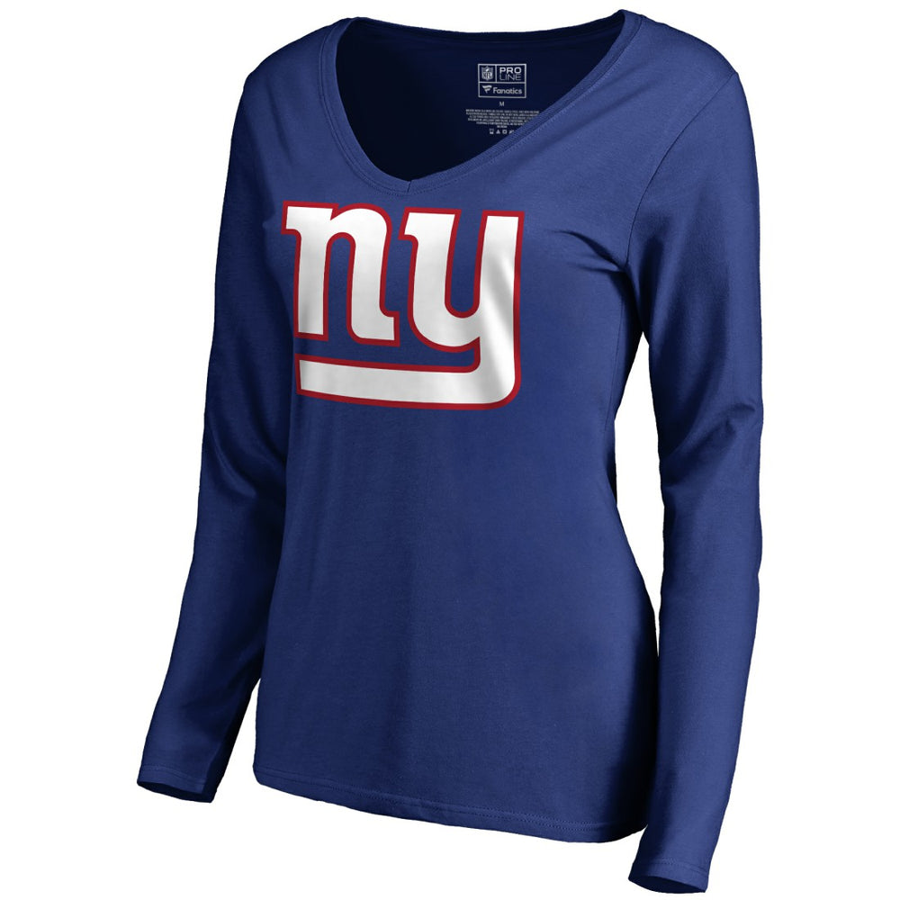 New York Giants Women's Primary Logo V-Neck Long-Sleeve T-Shirt | NFL Near me