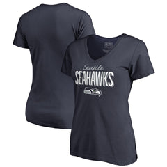 Seattle Seahawks Women's Nostalgia V-Neck T-Shirt | NFL Discount