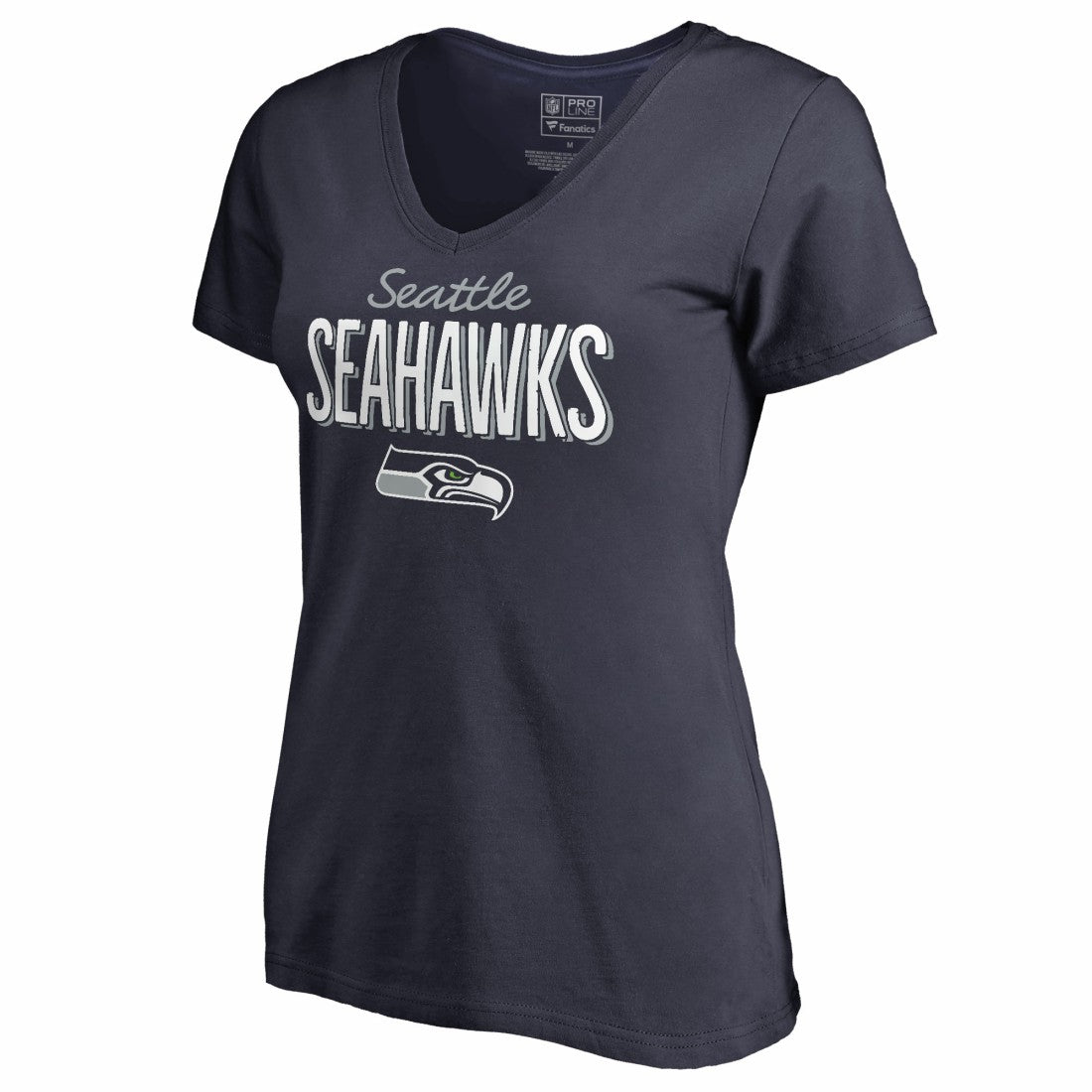 Seattle Seahawks Women's Nostalgia V-Neck T-Shirt | NFL Discount