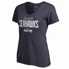 Seattle Seahawks Women's Nostalgia V-Neck T-Shirt | NFL Discount