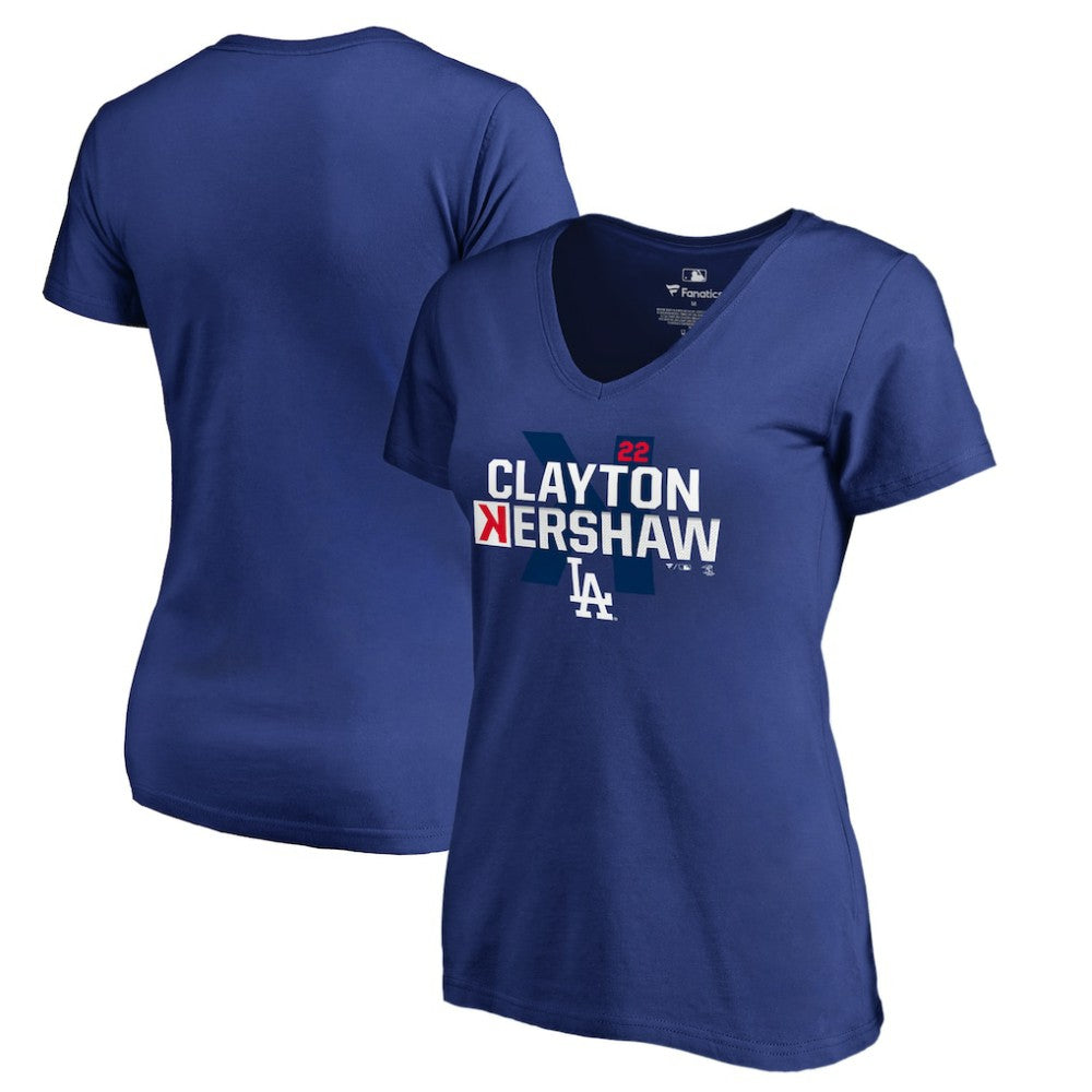 Clayton Kershaw Los Angeles Dodgers Women's Player Hometown Collection V-Neck T-Shirt - MLB T-shirts