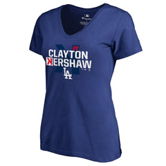 Clayton Kershaw Los Angeles Dodgers Women's Player Hometown Collection V-Neck T-Shirt - MLB T-shirts