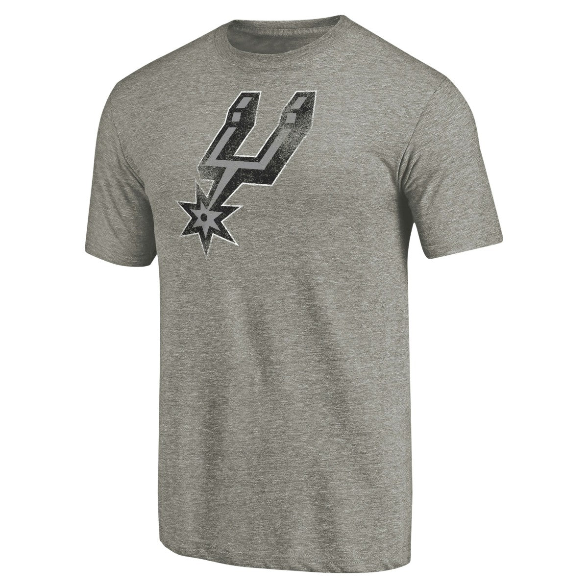 Heather Gray San Antonio Spurs Distressed Team Logo Tri-Blend T-Shirt | NBA
