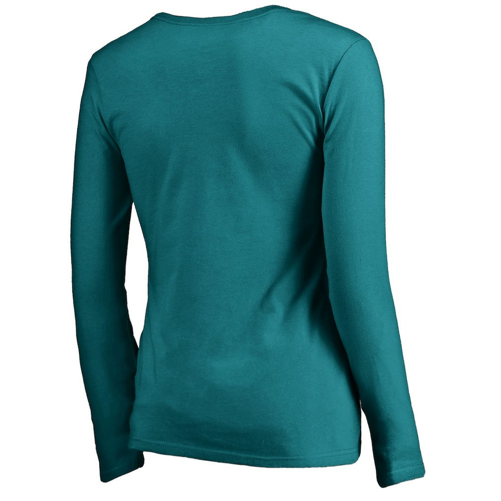 Miami Dolphins Women's Primary Logo V-Neck Long-Sleeve T-Shirt | NFL On sale
