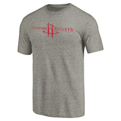 Heather Gray Houston Rockets Distressed Team Logo Tri-Blend T-Shirt | NBA