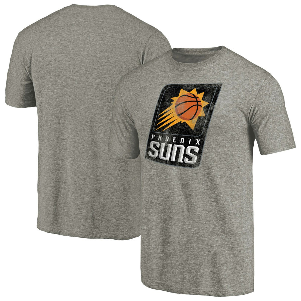 Heather Gray Phoenix Suns Distressed Team Logo Tri-Blend T-Shirt | NBA