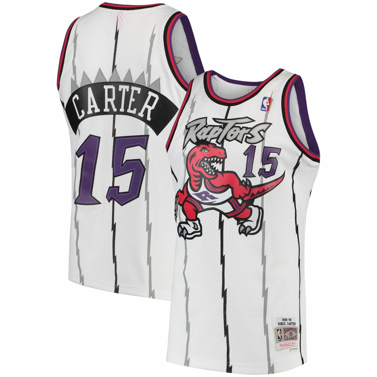 White Vince Carter Toronto Raptors 1998/99 Hardwood Classics Swingman Jersey | NBA