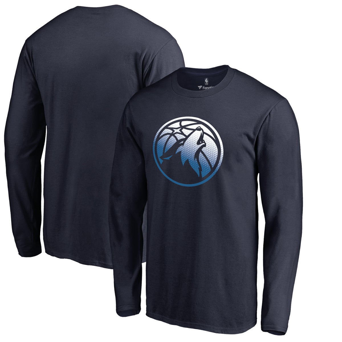 Navy Minnesota Timberwolves Gradient Logo Long Sleeve T-Shirt | NBA