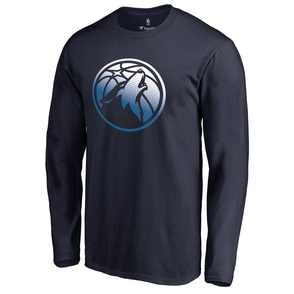 Navy Minnesota Timberwolves Gradient Logo Long Sleeve T-Shirt | NBA