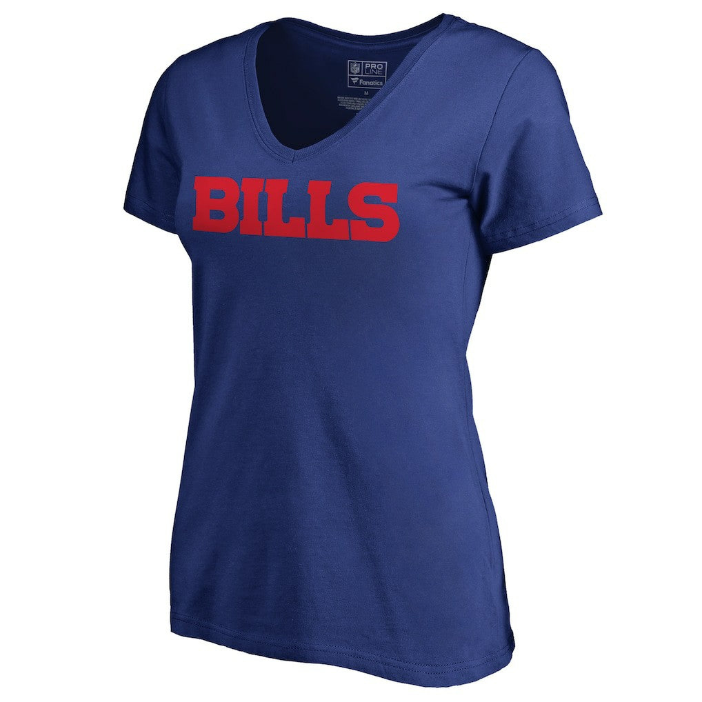 Buffalo Bills Women's Wordmark V-Neck T-Shirt | NFL Discount