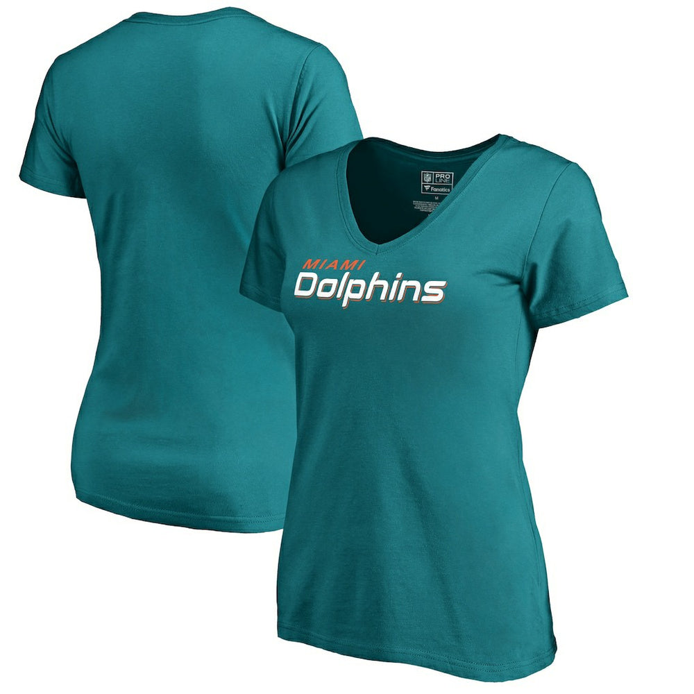 Miami Dolphins Women's Wordmark V-Neck T-Shirt | NFL Near me