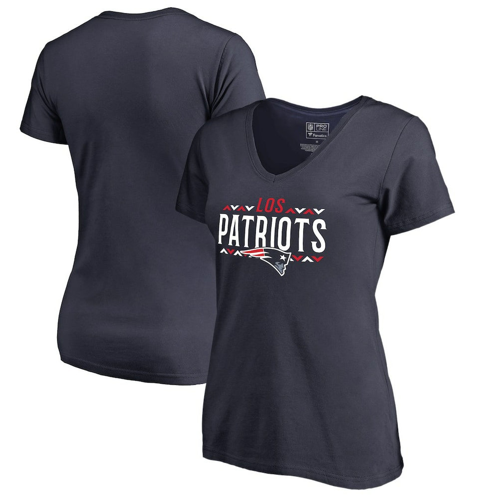 New England Patriots Women's Arriba V-Neck T-Shirt | NFL Outlet